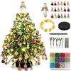 Generic DIY Beaded Christmas Tree Kit,3D Crystal Holiday Craft Set for Adults，#A | Colorful Beads & Ornaments & Angel Topper & Warm Light,3D Sparkling Christmas Tree,Christmas & Halloween Theme Gift for Adult