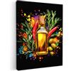 MuchoWow© Quadro Moderno Soggiorno Decorazioni Da Parete Quadri Su Tela Da | 30x40 cm - Salotto Grandi Foto Con Cornice Stampe Su Tela Camera Da Letto Olio d'oliva - Peperoncino - Olive