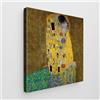 Giallobus - Quadro - Gustav Klimt - Art Klimt - Tela Standard - 100x100-03 - Il bacio - Pronto da appendere - Quadri moderni per la casa