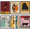 Milk And Coffee Lab MilkAndCoffeeLab® Set 6 Poster Fashion, Immagini Glamour, Stampe Artistiche, Marchi di Moda, Decorazioni per Pareti Casa, Soggiorno, Camera, Senza Cornice, Jazz Club, A4 cm 21x29,7