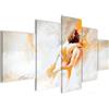 Runa Art Quadro Soggiorno Camera da letto Ufficio Astratto 5 Pezzi Arancione Abbraccio Quadro Tela Non Tessuta 051053a