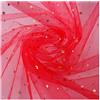 Hrlace 3M di tessuto in tulle 150cm di larghezza, tulle glitterato decorativo a forma di stella e luna con paillette, tessuto in tulle con filo glitterato, nastro di tulle, tessuto decorativo per fai