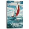 Printerland Quadro Moderno Soggiorno BARCA A VELA ONDA MARE Quadri moderni da Parete Salone XXL grande Stampa su tela Canvas Decorazione Murale muro Arredo Camera da letto Cucina (40x70 cm, 7)