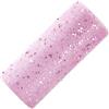 Heting-YQ Rotolo di Tulle Bobina di Tulle Glitter con Paillettes Rotoli di Tessuto | di Tulle Glitterato Artigianato per Avvolgere Feste di Compleanno 15 cm x 25 yards (Rosa )