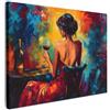 MuchoWow© Quadri Camera Da Letto Stampe Da Parete Quadro Su Tela Moderni | 70x50 cm - Decorazioni Murali Soggiorno Foto Quadretti Ingresso Casa Muro Vino - Donna - Atmosferico - Vivace