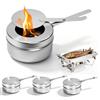 youfengamz 4 Pezzi Contenitori per Pasta Combustibile per Fonduta, Fonduta Bruciatore per Acciaio Inox,Pasta Combustibile Per Alcol Fondutas,Adatto Per Hotpot, Dry Pot,Pesce Alla Griglia, Buffet e Campeggio