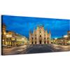 Generico Duomo di Milano al tramonto - stampa su tela con telaio in legno - 80x40 cm
