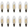 V-TAC 10-pezzi - 4301 - V-TAC - Lampadina Filamento LED Candela - Casquillo E14 - Potenza 4W (sostituisce 40 W) - Luce Bianca Calda (2700K) - 400 lm - Angolazione fascio luce 300°