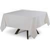 MYVORREI Tovaglia Quadrata Antimacchia da Tavola in Poliestere 100% Effetto Raso Mano Morbida - Copri Tavolo Cucina Impermeabile ed Elegante - Made in Italy - Effetto Lino - 220x220 Avorio 01