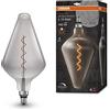 OSRAM Lampada LED Vintage 1906 vetro fumé, 4W, 140lm, forma a cono con diametro 193mm e attacco E27, luce bianca calda, filamento dimmerabile, durata fino a 15.000 ore
