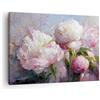 ARTTOR Moderno Quadro su Tela 70x50 cm Stampe da Parete Botanica Fiori - 5975 | Peonie Classicismo Quadro Decorativo Piccolo 1 pezzo Soggiorno Camera da Letto Arte da Parete Decorazione da Parete ARTTOR