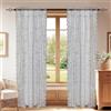 YSTELLAA Tende Per Interni Semitrasparente 2 Pezzi, 70x120cm, Tende Classiche In Pizzo, Curtains Voile Con Tasca, Leggere Morbida Per Camera Da Letto E Per Salotto, Grigio Chiaro