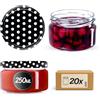 KADAX Set di 20 barattoli in vetro 250ml Ø66 - tappo a vite ermetico, lavabili in lavastoviglie, per marmellate, miele, conserve e spezie