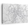 ARTTOR Quadro su Tela 70x50 cm Stampe da Parete Bianco e Nero Mappa del Mondo 4682 | Città Mappa Roma Quadro Decorativo Piccolo 1 pezzo Soggiorno Camera da Letto Arte da Parete Decorazione da Parete ARTTOR