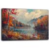 Printerland Quadro Moderno MONTAGNA Lago fiume Quadri moderni soggiorno da Parete XXL grande Stampa su tela Canvas Decorazione Murale muro Salone Arredo Camera da letto Cucina (4, 40x70 cm, Canvas intelaiato)