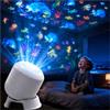 DONGTATA Proiettore LED oceano cielo stellato, luce notturna per bambini, alimentazione USB, plug and play, decorazione per camera da letto, soggiorno, auto, feste, regalo