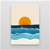 Giallobus - Quadro - 09 - Alba del mare - Tela Canvas Telaio Standard - 35L x 50l cm - Pronto da appendere - Quadri moderni per la casa