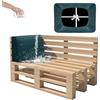 SYLC Impermeabili Fodere Per Cuscini Pallet Da Esterno, Elastico Terciopelo Copri Cuscini Per Bancali, Protezione Per Mobili Divano Giardino Lavabile (Blue,Cornerback 60×40×10/20cm)