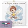 F.LLI BONELLA FRATELLI BONELLA - Quadro Angioletto con Stella per Bambini - Quadro in Legno 19x19 cm con Scatola Regalo - 100% Made in Italy