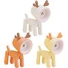 Bseical 3 Pezzi Luce per Lettura Libri a Letto a Pila, Luce Notturna Bambini LED, Luce Lettura Libro Notturna Bambini, Lampada Neonato Notturna Dinosauro / Cane / Cervi Pieghevole Animali Regali Natale (A)