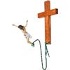 Generisch Bungee Jumping Jesus - Croce da parete, decorazione religiosa unica per Pasqua, Natale e occasioni speciali, regalo cristiano umoristico per amici e familiari, 21 x 18 x 5,5 cm