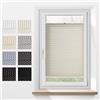Tuki Systems Tenda Plissettata Con Foratura su Misura,Veneziane da Interno,Tende per Finestre, Tendine Finestra a Vetro,23 Colori, Montaggio nel Telaio,Oscurante,Altezza 150-230 cm,Larghezza 30-129 cm