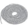 CABODYALS 5.47 iarda 0.24 pollici Nastri di Corda Glitter Argento Paillettes Scintillanti Cordone Rotondo Passamaneria Tubo di Strass di Vetro Paillettes Stringa per Abito Da Sposa Costume Decorazione