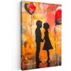 MuchoWow© Quadri su Tela Foto Quadro Moderno Soggiorno Canvas Decorazioni | 40x60 cm - Camera da Letto Street art - Amore - Graffiti - Arte - Banksy