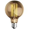 ALCAPOWER Lampadina Globo Edison Stile Vintage a Filamento LED 6W = 60W Luce 2700°k (Bianco Caldo) 750 lumen - Dimensioni: d 95 x 125 mm Angolo Flusso luminoso 360°