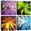 Artscope Stampe e Quadri su Tela 4 pz. Foresta di Quattro Stagioni Immagine Fotografia Murale Tela Wall Art Bel Regalo per Home Decor Ristorante Cucina Regalo di Anniversario Compleanno 30x30 CM