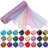 Trimming Shop Rotolo di organza trasparente con glitter, 25 m x 29 cm, ideale per location di matrimoni, fiocchi per sedie, runner da tavola, decorazioni per Natale, eventi, feste e progetti di