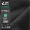 DreamRoots Ecopelle al Metro per Tappezzeria, Nero, 2 m | Similpelle / pelle sintetica al metro, per rivestire divani, sedie, testiera, 650 g/m², 140 cm, morbida, OEKO-TEX