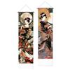 PLIGREAT Arazzo da parete in stile giapponese, stile vintage, geisha, verticale, con nappe, decorativo, estetico, lungo, per camera da letto, soggiorno, decorazione per la casa, 130 x 33 cm
