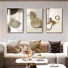 HEHGVCF 3 quadri moderni per parete soggiorno, su tela, colore beige, oro, moderni, per soggiorno, senza cornice, 50 x 70 cm