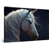 Startonight Quadro su Tela - Cavallo Bianco Glitter - Grande Opere d'Arte Pronte per Appendere Stampa Moderna e Contemporanea 60 x 90 cm Decorazione Parete, Idea Regalo Elegante Luminoso al Buio