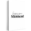 MuchoWow© Quadri Moderni Camera Da Letto Foto Quadro Con Cornice | 80x120 cm - Decorazioni Parete Soggiorno Stampa Su Tela Moderna Casa Salotto Poster Bagno - Citazione - Enjoy your moment