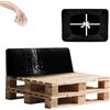 SYLC Impermeabili Fodere Per Cuscini Pallet Da Esterno, Elastico Terciopelo Copri Cuscini Per Bancali, Protezione Per Mobili Divano Giardino Lavabile (Black,Back 120×40×10/20cm)