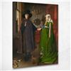 CheQuadro! Coniugi arnolfini Can Eyck, quadro grande stampa su tela di alta qualità, fine art, intelaiato pronto da appendere bsa8-40x30 cm
