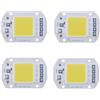 Starnearby Chip LED 50W AC 220V Alta Potenza COB Lampadina Chips per Lampada Faretto (4 pezzi Bianco freddo)