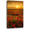 Printerland Quadri Moderni Soggiorno Verticale FIORI PAPAVERI Quadro moderno FIORE da Parete XXL grande Stampa su tela Canvas Decorazione Murale muro Arredo Camera da letto Cucina (40x70 cm, Papaveri)