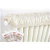 Generico 4PZ Copricalorifero Elasticizzato in Beige Estensibile da 40 a 80cm Ecrù Copri Termosifoni Tessuto Copri Calorifero in Stoffa Copritermosifone Stoffa in Cotone 100% Copricalorifero MADE IN ITALY
