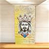 GMM Stampa su Tela Canvas Struttura in legno Quadro Moderno Rettangolare Stampe Decorative Tipiche Siciliane (Giallo Testa di moro)