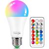 HYDONG Lampadine Colorate LED E27 10W RGBW Dimmerabile Cambia Colore Lampadina,con 21 Chiave Telecomando,Funzione di Memoria Dual,12 scelte di colore,per Casa, Party, Bar, Discoteca