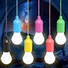 VEGOATY 6 LED lampada da campeggio, lampada da campeggio con interruttore a trazione, lampada portatile per escursioni, pesca, scrivania, giardino, barbecue (colorato: luce bianca calda)