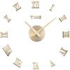 Uposao Orologio da parete grande DIY moderno Adesivi a specchio 3D Orologio Orologio da parete Orologio moderno senza cornice Orologio da parete con numeri romani Decorazione per l'home office Rimovibile