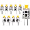 HHZY Lampadie LED G4 3W Lampadine AC/DC 12V 200LM Senza Sfarfallio Equivalente a 20W Alogena Lampadina LED G4 Dimmerabile, Angolo di Visione 360°, 10 Pezzi,6000k Daylight White