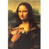 Teksome Divertente Monnalisa Arte da parete per il bagno, Pizzicare il naso Mona Lisa Immagine classica pittura, Umorismo Toilet Arts Vintage Stravagante Stampa poster per ils bagno Decorazione della casa
