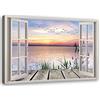 Feeby Quadro su Tela Paesaggio Qualita Fotografica 3D Vista Blu 60x40 cm