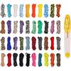 EUBSWA Paracord Set corda di nylon paracord, 40 pezzi, Paracord 550, corda di nylon multifunzionale, per la produzione di braccialetti fai da te