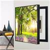 SXKLYRF Quadro Copri Quadro Elettrico Decorativo, Copri Contatore Elettrico Interno, Copricontatore da Interno Arredo per Soggiorno, Camera e Ufficio(Green,40x50cm/16x20in)